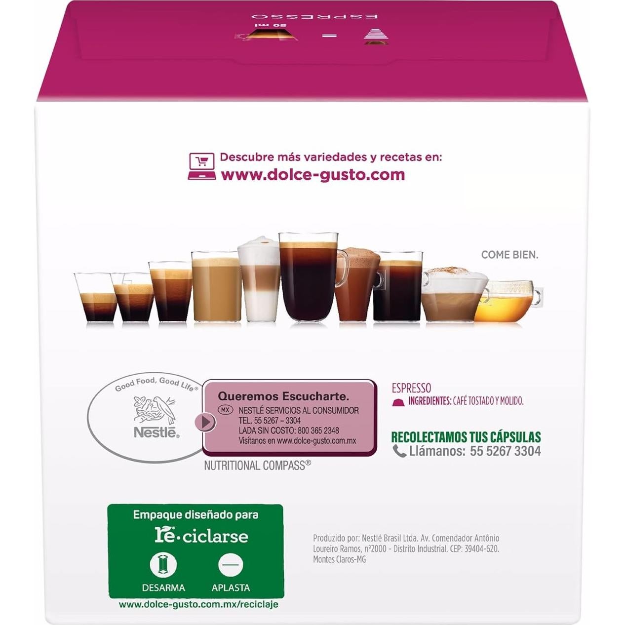 Nescafe Dolce Gusto for Nescafe Dolce Gusto Brewers, Espresso, 16 Count