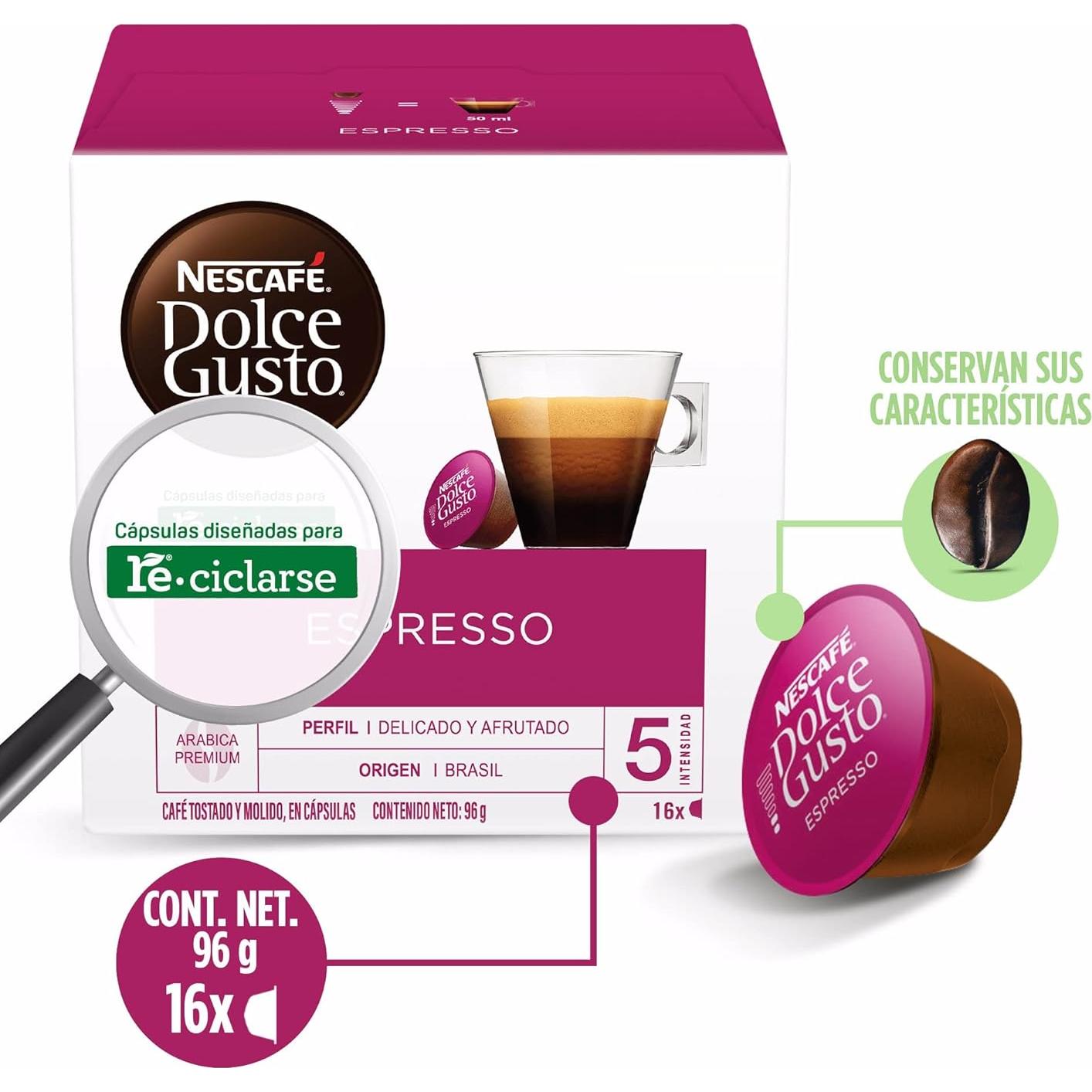 Nescafe Dolce Gusto for Nescafe Dolce Gusto Brewers, Espresso, 16 Count