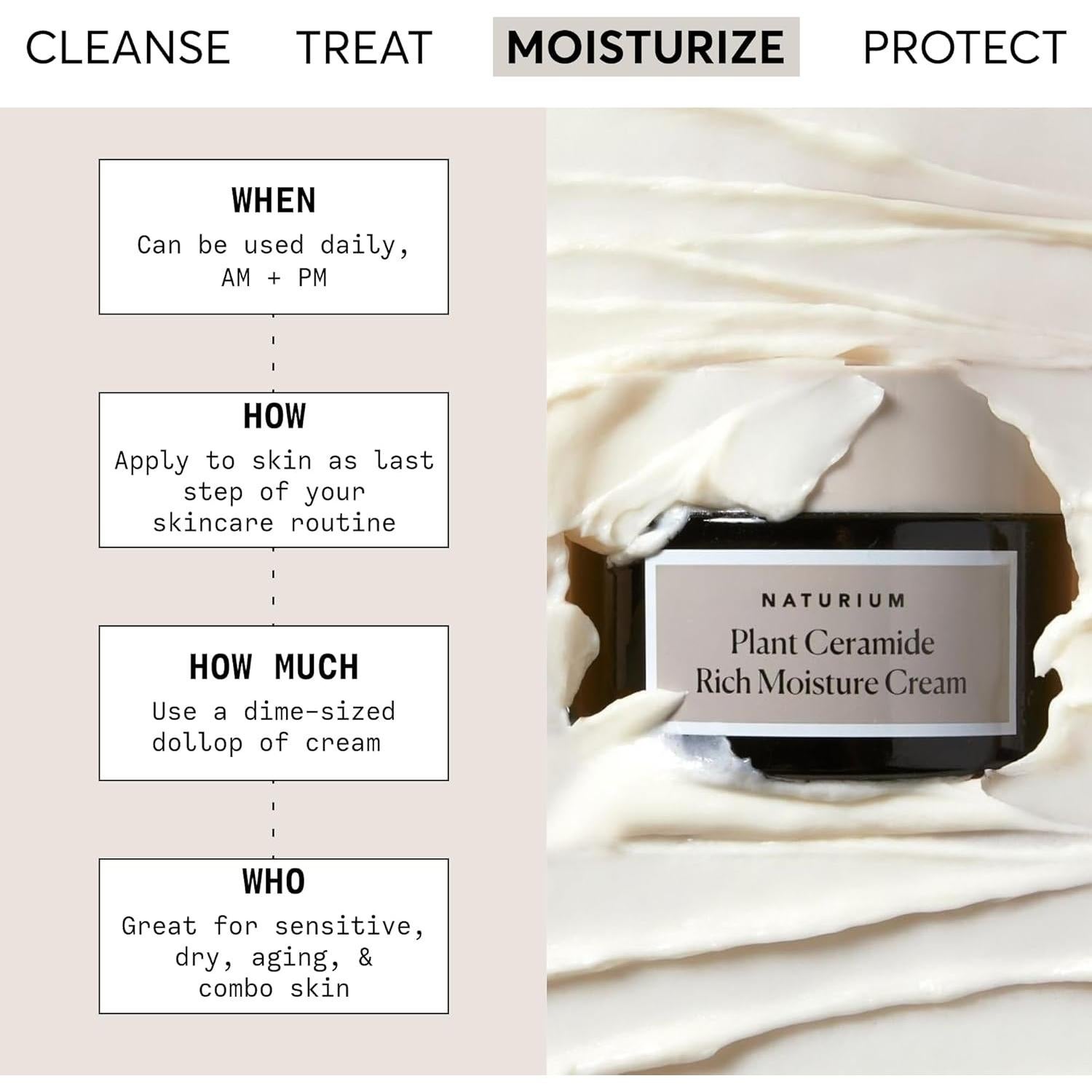 Crema Hidratante Naturium con Ceramidas 48 g - Antienvejecimiento