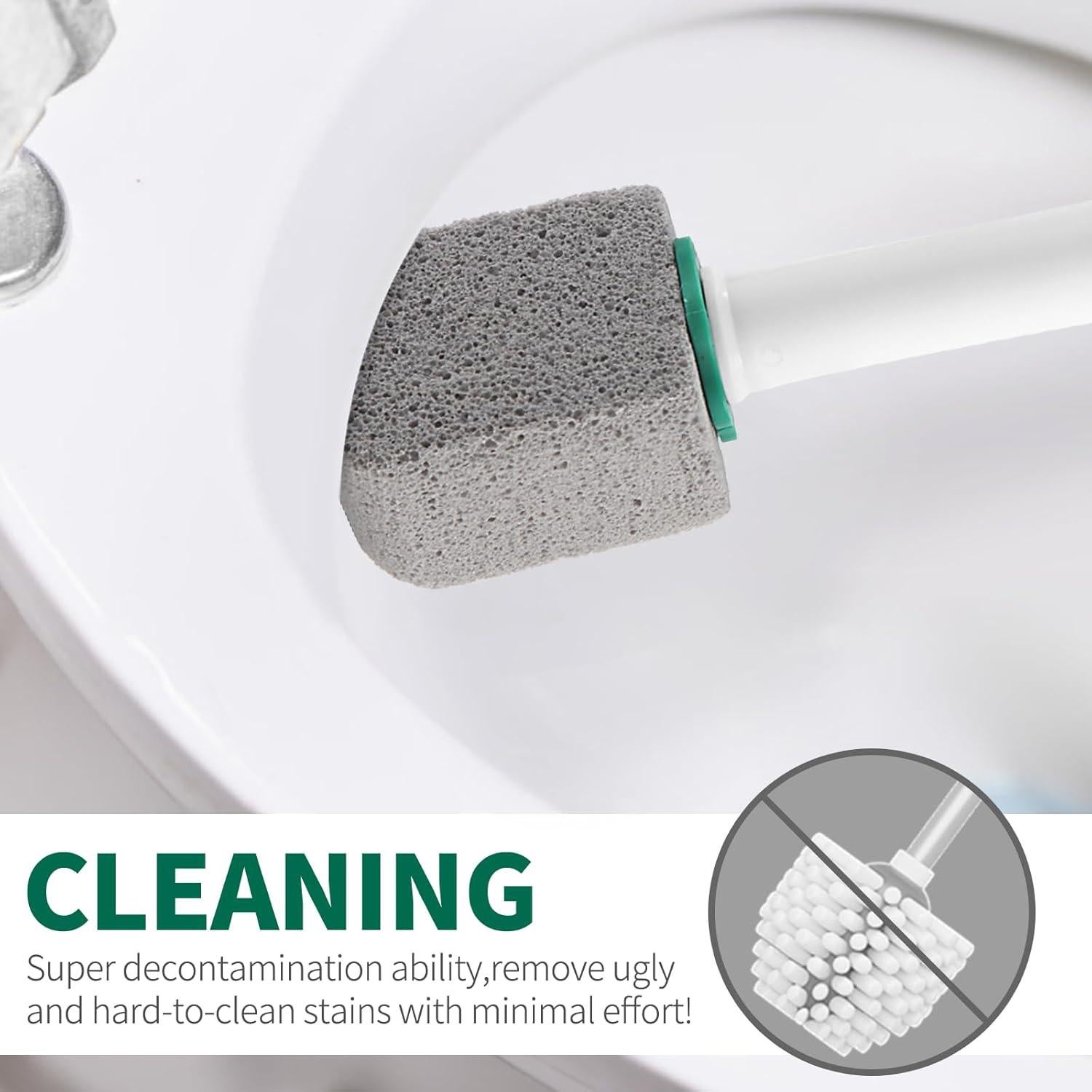 Limpiador de Inodoro de Piedra Pómez YIWEIIWN con Mango Largo y 10 Repuestos