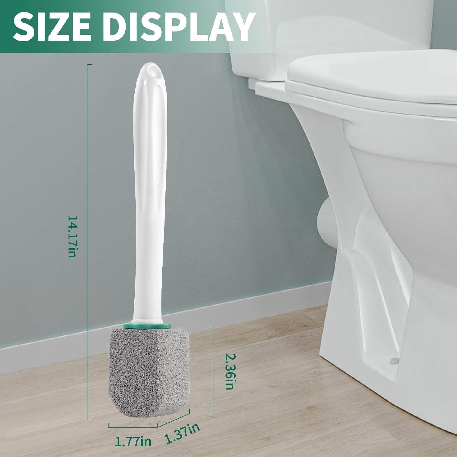 Limpiador de Inodoro de Piedra Pómez YIWEIIWN con Mango Largo y 10 Repuestos