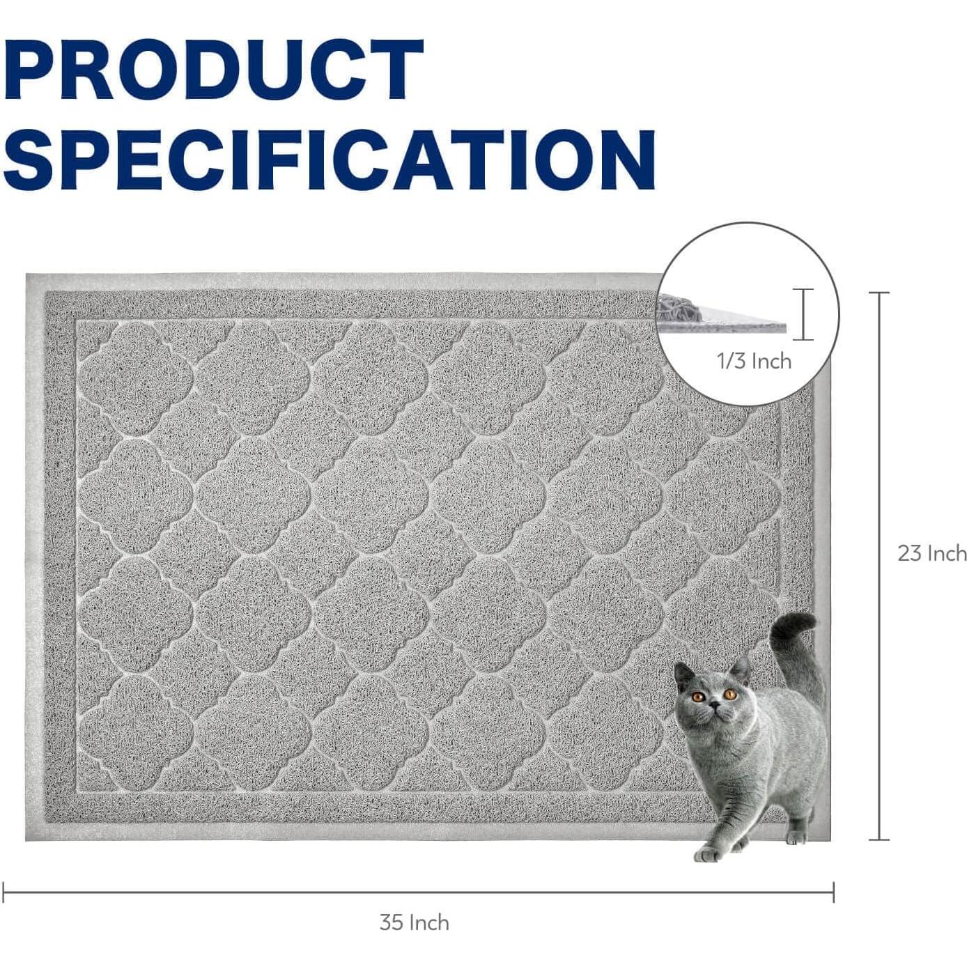 Alfombrilla para Caja de Arena WePet 89x58 cm Gris Cadete