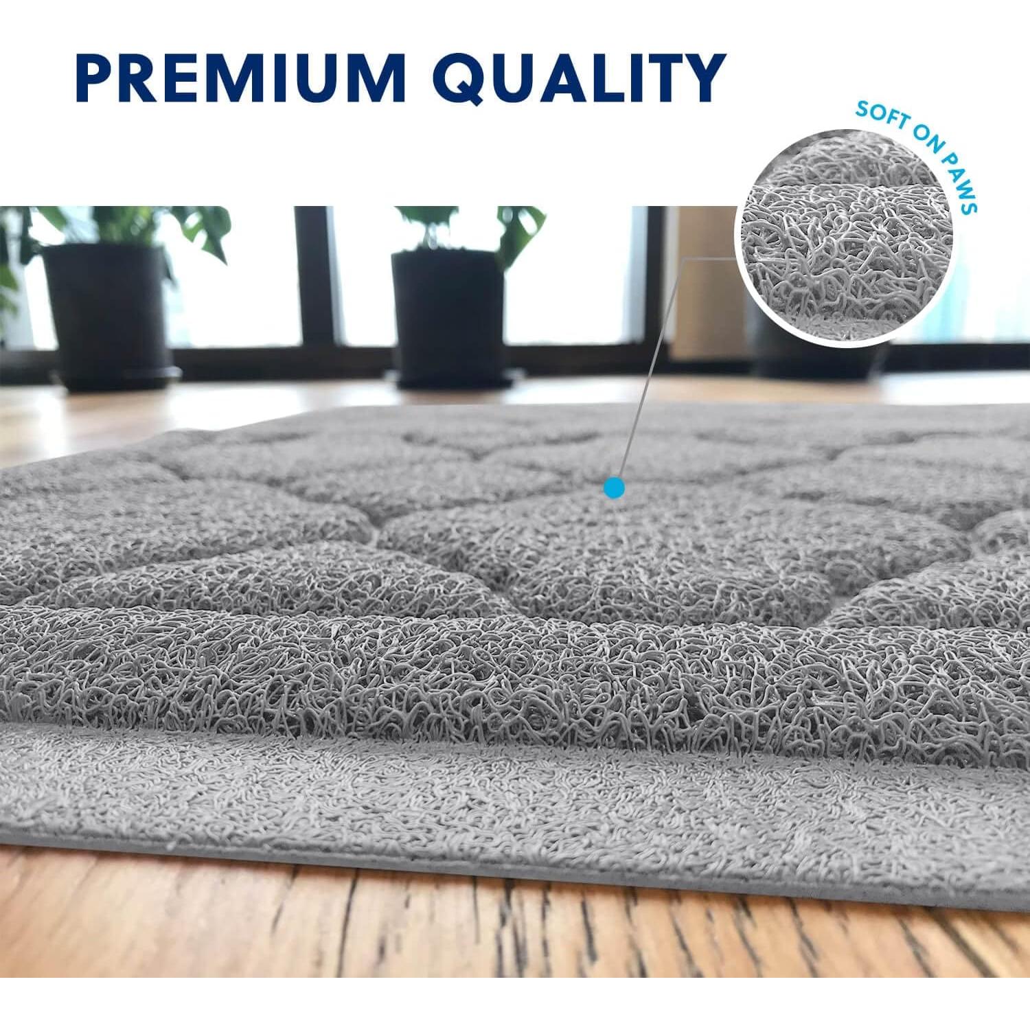 Alfombrilla para Caja de Arena WePet 89x58 cm Gris Cadete