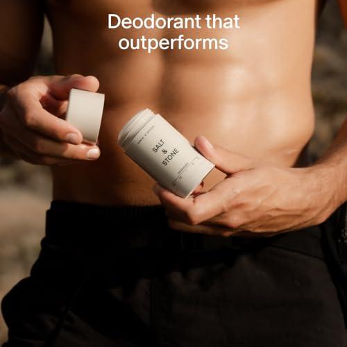 SALT & STONE Deodorant | Extra Strength Natural Deodorant for Women & Men | Aluminum Free with Seaweed Extracts, Shea Butter & Probiotics (Bergamot & Hinoki)