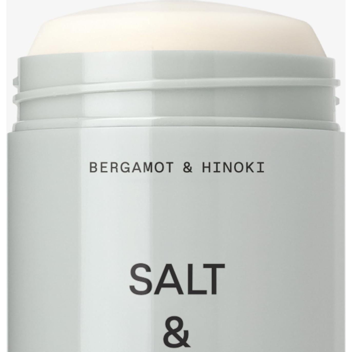 SALT & STONE Deodorant | Extra Strength Natural Deodorant for Women & Men | Aluminum Free with Seaweed Extracts, Shea Butter & Probiotics (Bergamot & Hinoki)