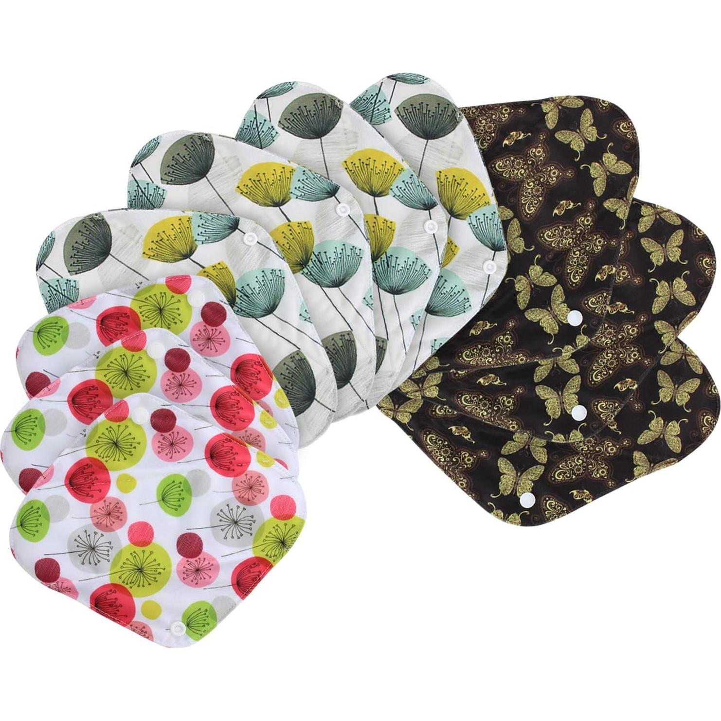 Teamoy Set de 11 Almohadillas Menstruales Reutilizables 20.1-29.5cm