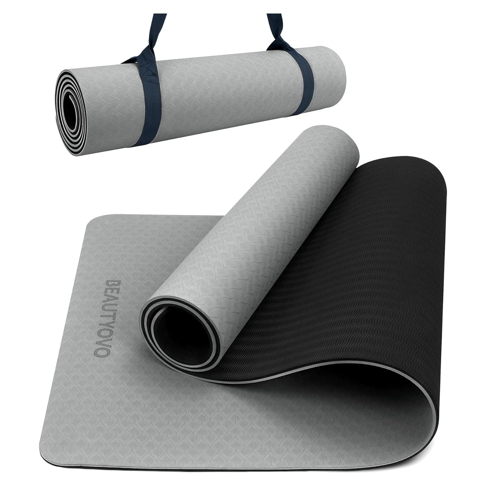 Esterilla de Yoga BEAUTYOVO TPE Antideslizante 182.88x60.96cm