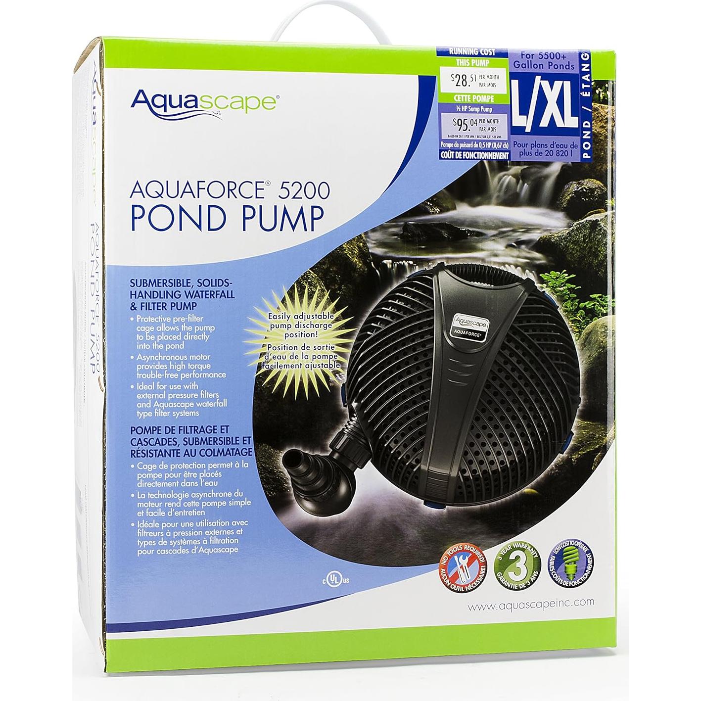 Bomba Asincrónica Aquascape 91013 AquaForce 5200 19996 L/h