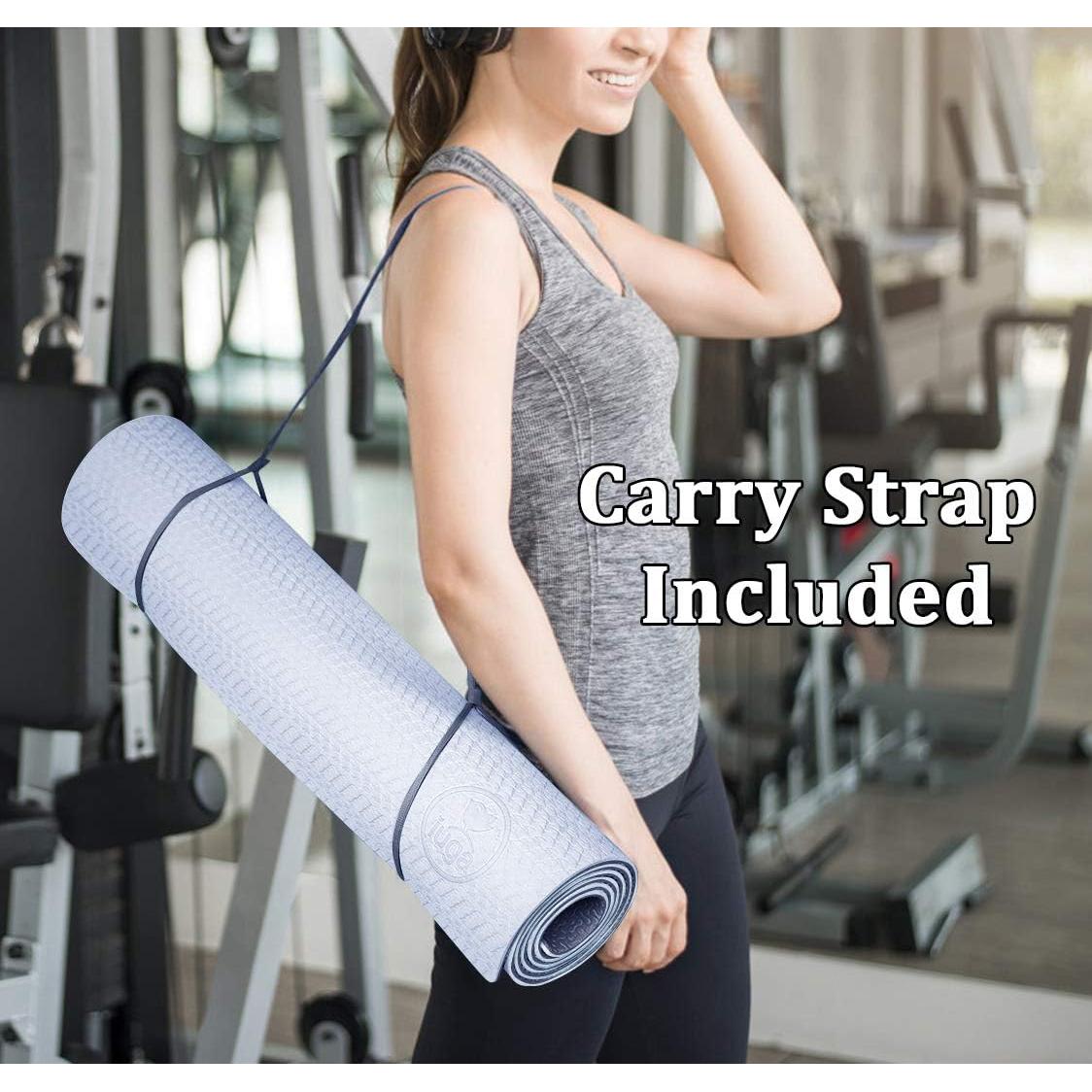Esterilla de Yoga IUGA Antideslizante 182.88x60.96cm Gris