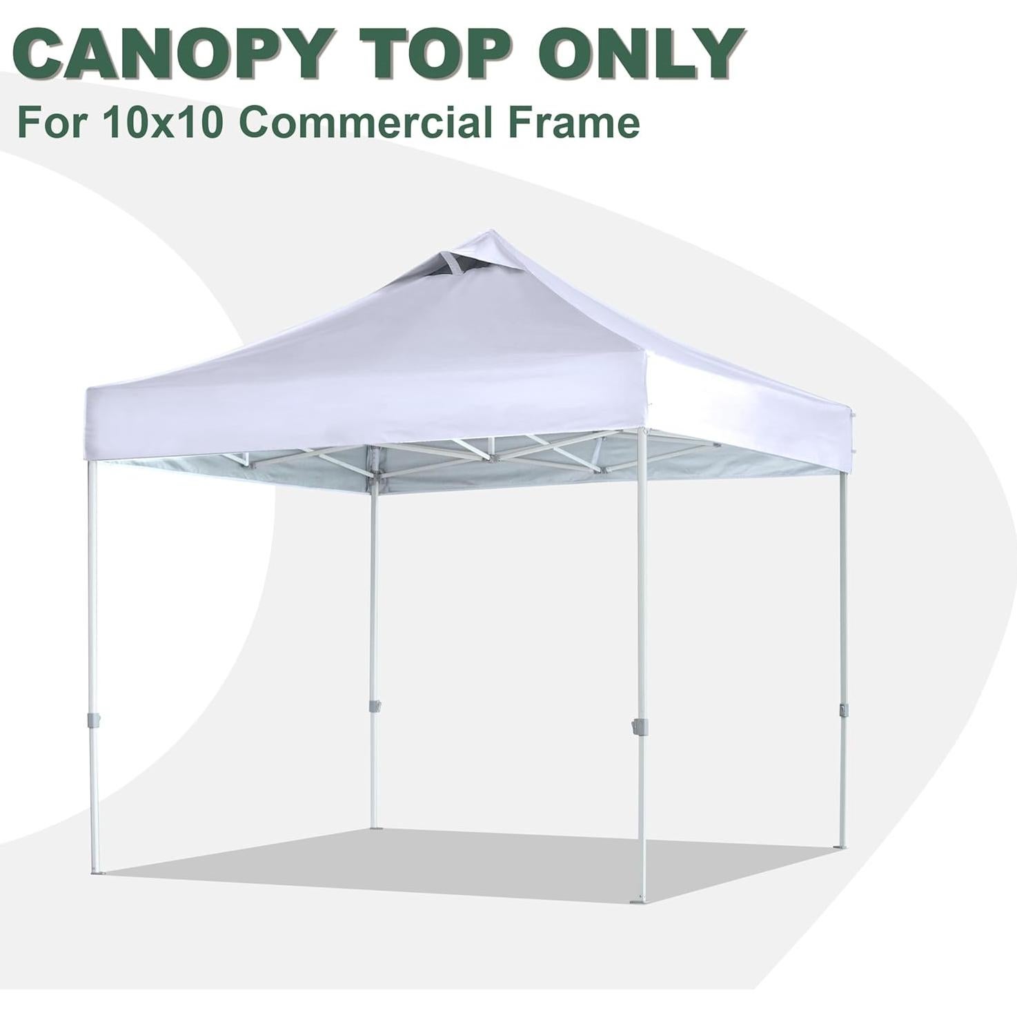Carpa Plegable 10x10 JANCANOPY Techo Blanco Resistente al Agua