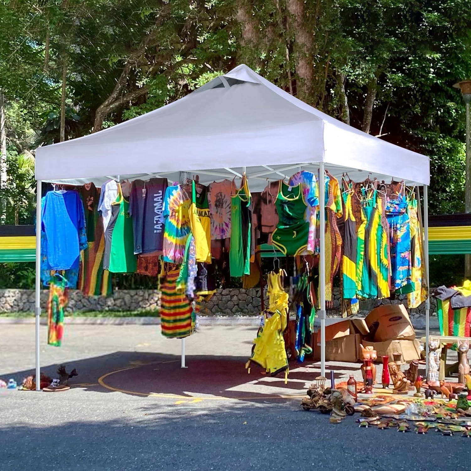 Carpa Plegable 10x10 JANCANOPY Techo Blanco Resistente al Agua