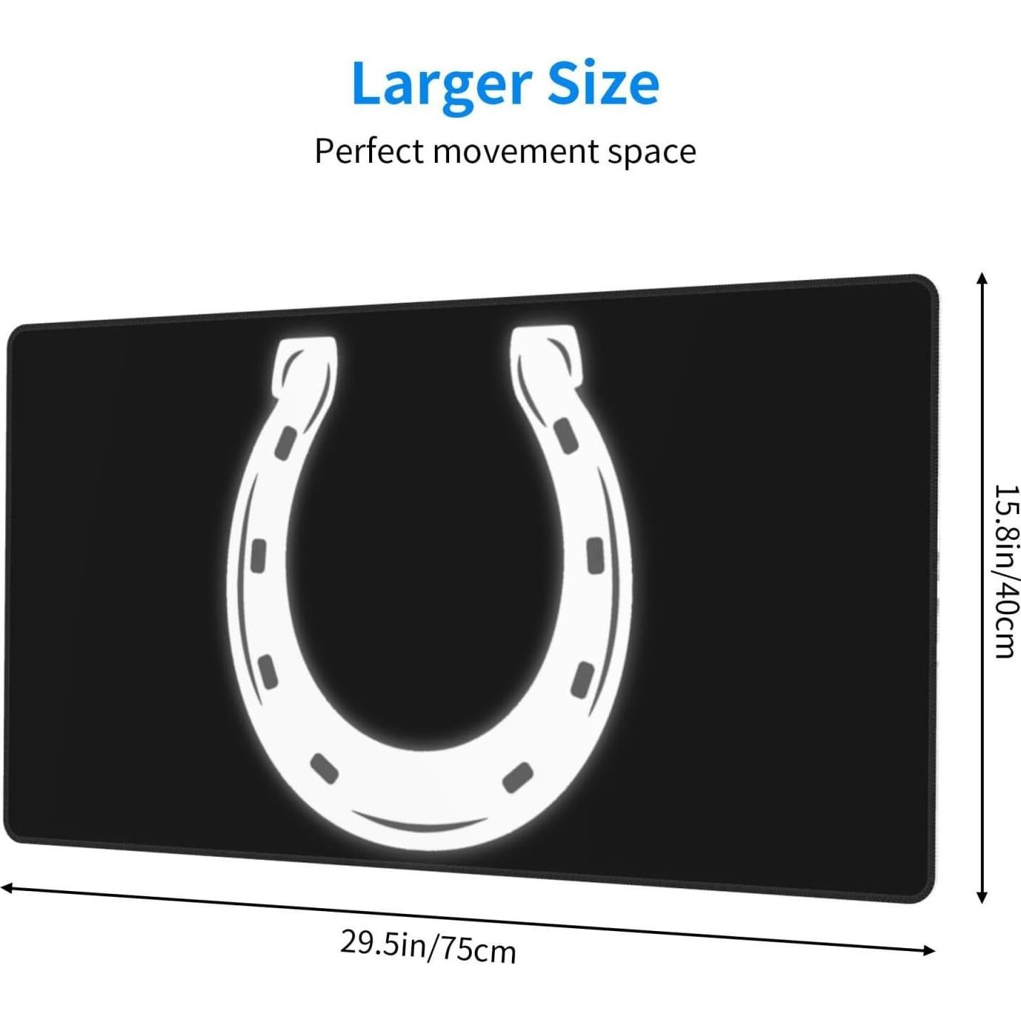 Alfombrilla de Ratón Grande Genérico Herradura Antideslizante 75x41cm