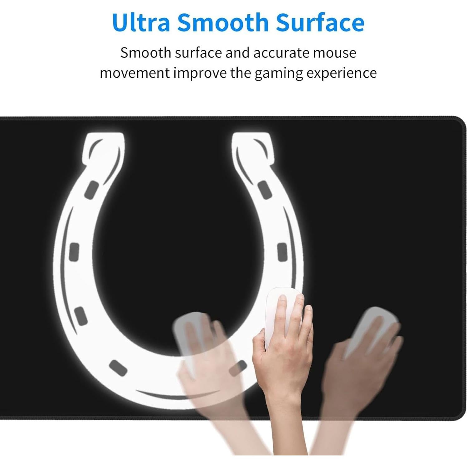 Alfombrilla de Ratón Grande Genérico Herradura Antideslizante 75x41cm