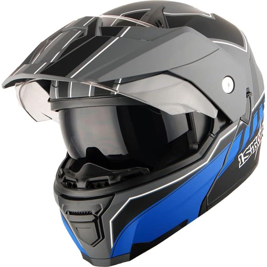 Casco Modular 1Storm HJK910 DSPORT Negro Brillante
