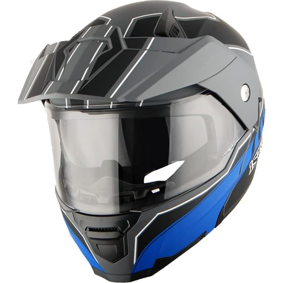 Casco Modular 1Storm HJK910 DSPORT Negro Brillante