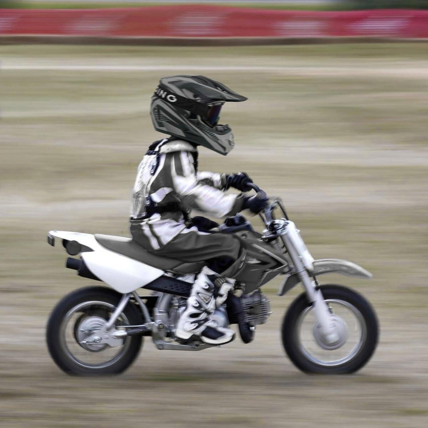 Casco de Motocross SanQing yytk-01 Extra Grande Gris