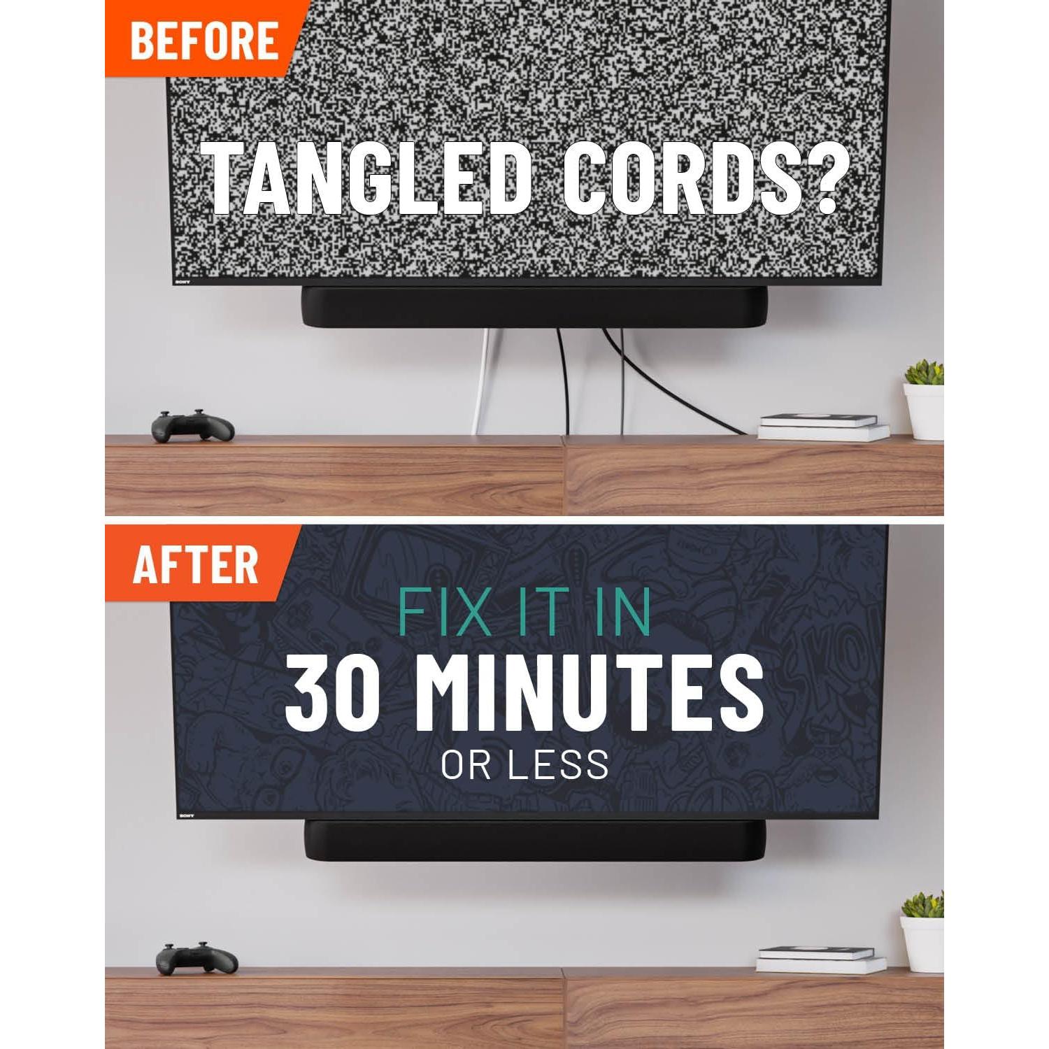 Kit de Gestión de Cables ECHOGEAR - Oculta Cables TV