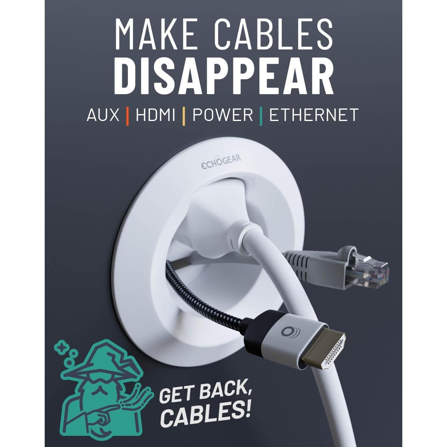 Kit de Gestión de Cables ECHOGEAR - Oculta Cables TV