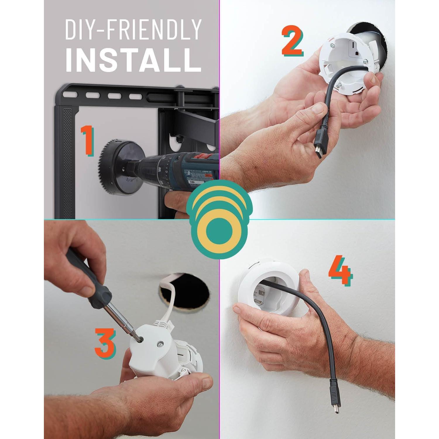 Kit de Gestión de Cables ECHOGEAR - Oculta Cables TV