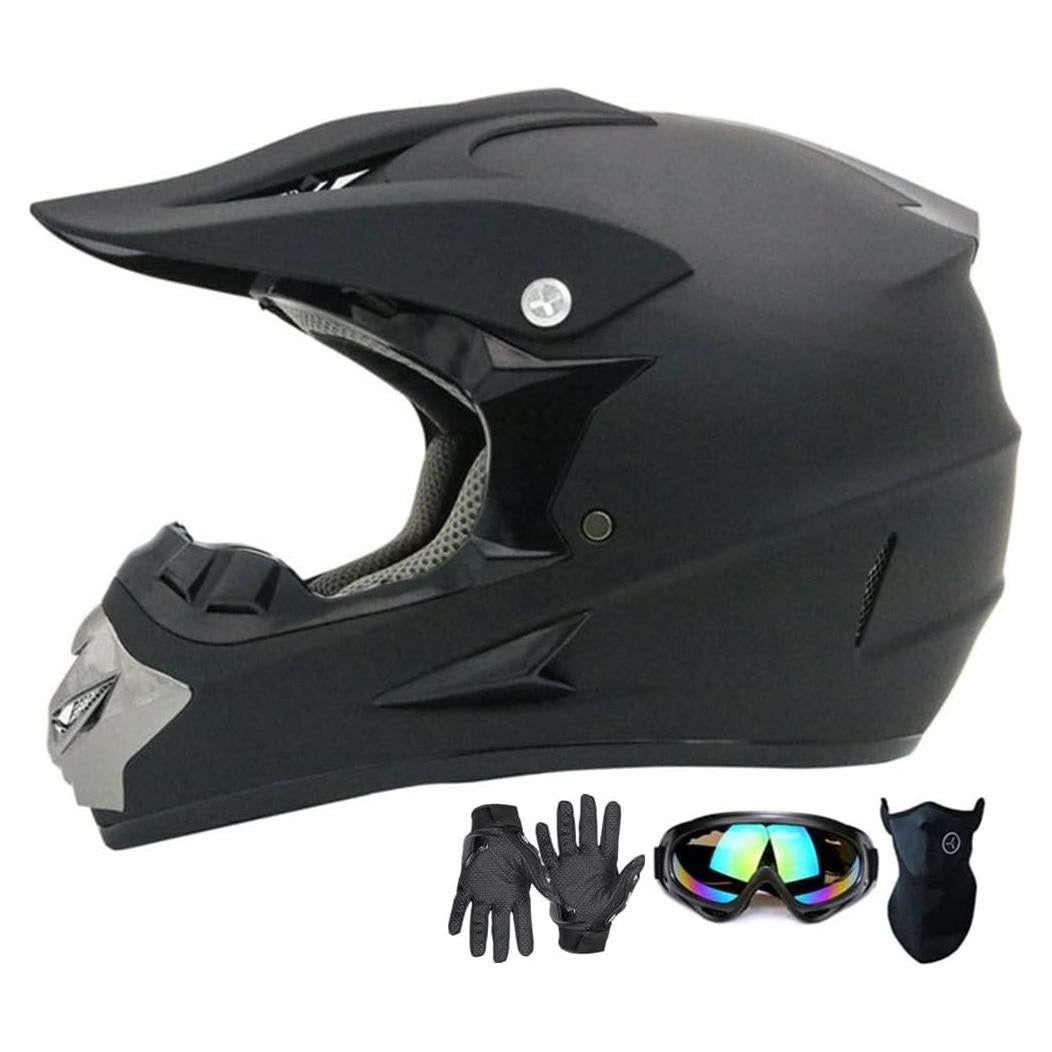 Casco de Motocross SanQing yytk-01 Negro S con Accesorios
