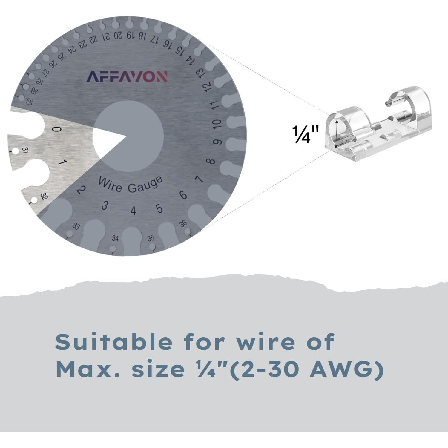 80 Clips de Cable Adhesivos AFFAVON para Organización 7mm