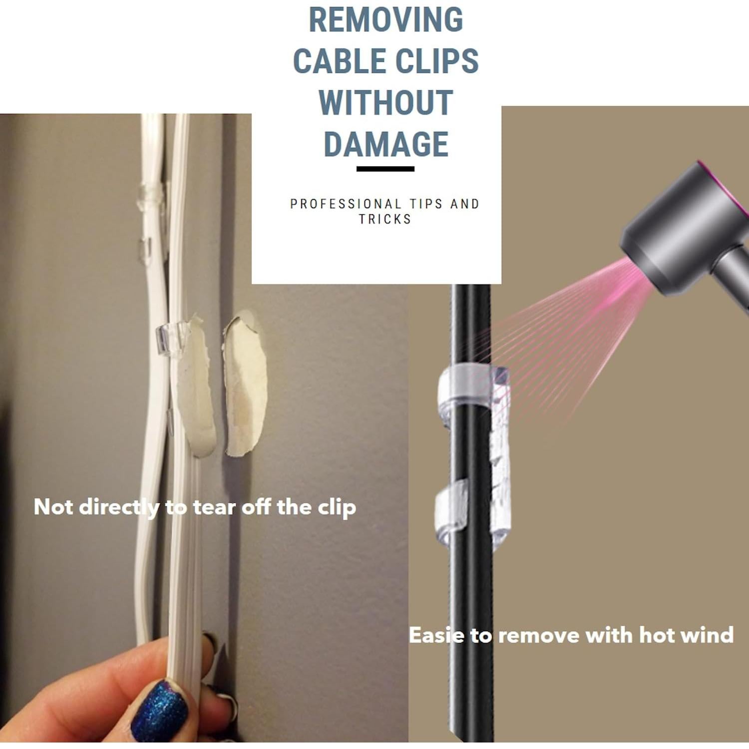 80 Clips de Cable Adhesivos AFFAVON para Organización 7mm