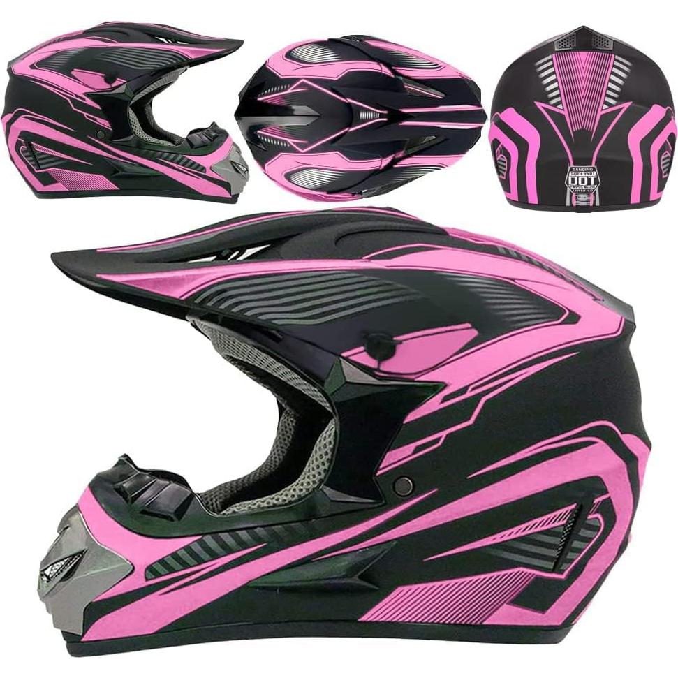 Casco de Motocross SanQing yytk-01 Rosa S para Niños