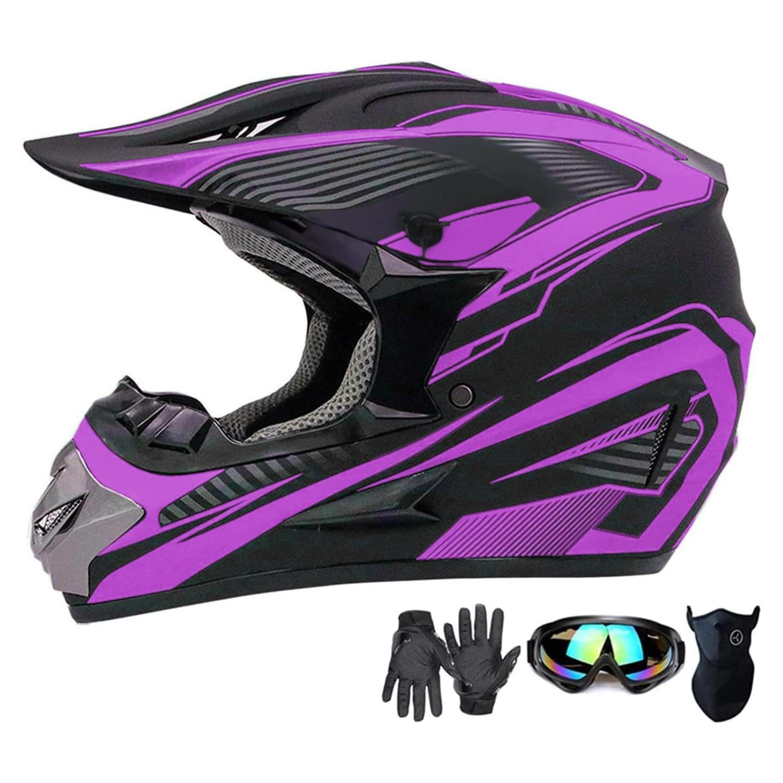 Casco de Motocross SanQing yytk-01 Pequeño Púrpura