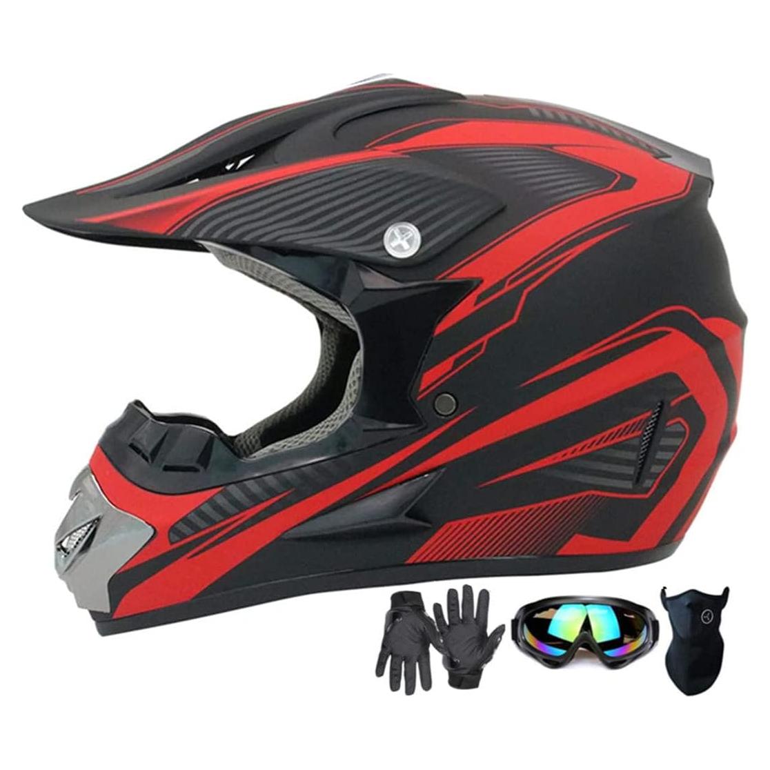 Casco de Motocross SanQing yytk-01 Rojo XL Ajustable