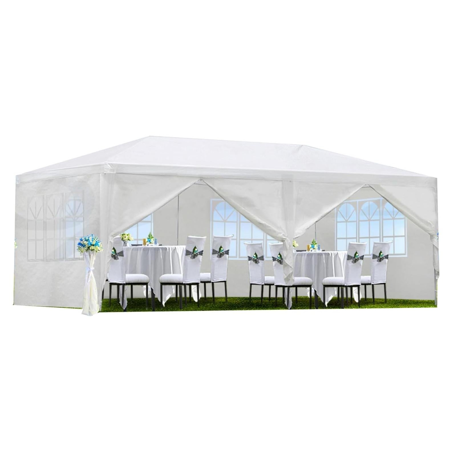 Carpa de Fiesta YJSPSSW 3x6m con 6 Paredes Removibles