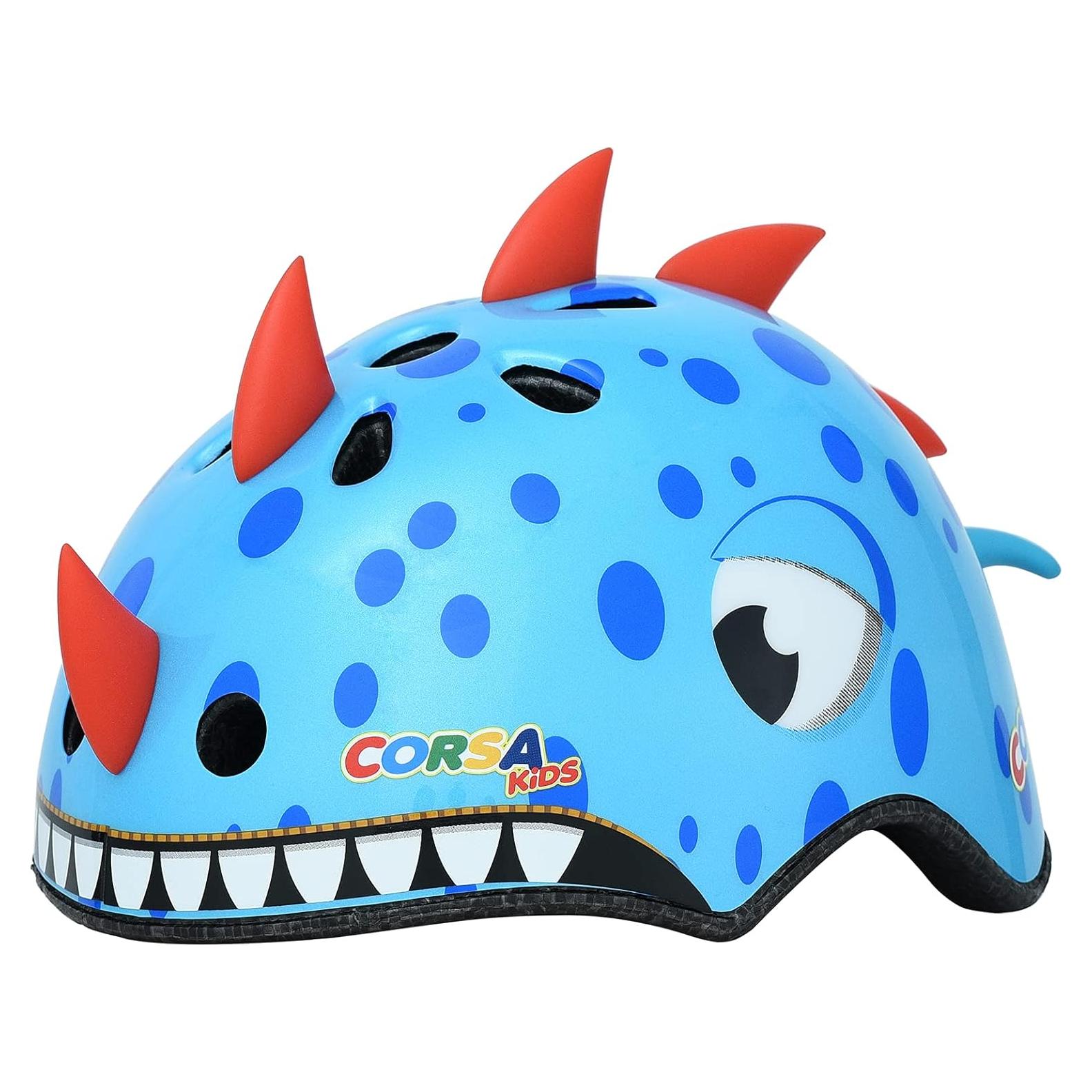 Casco para Niños Hisyll Dinosaurio Azul 50-54 cm Ligero