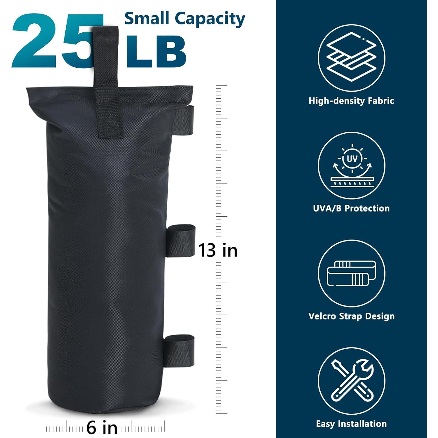 Bolsa de Peso para Carpa MASTERCANOPY 45.36kg Negra