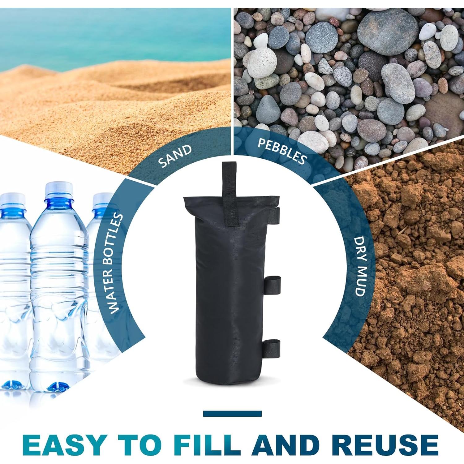 Bolsa de Peso para Carpa MASTERCANOPY 45.36kg Negra