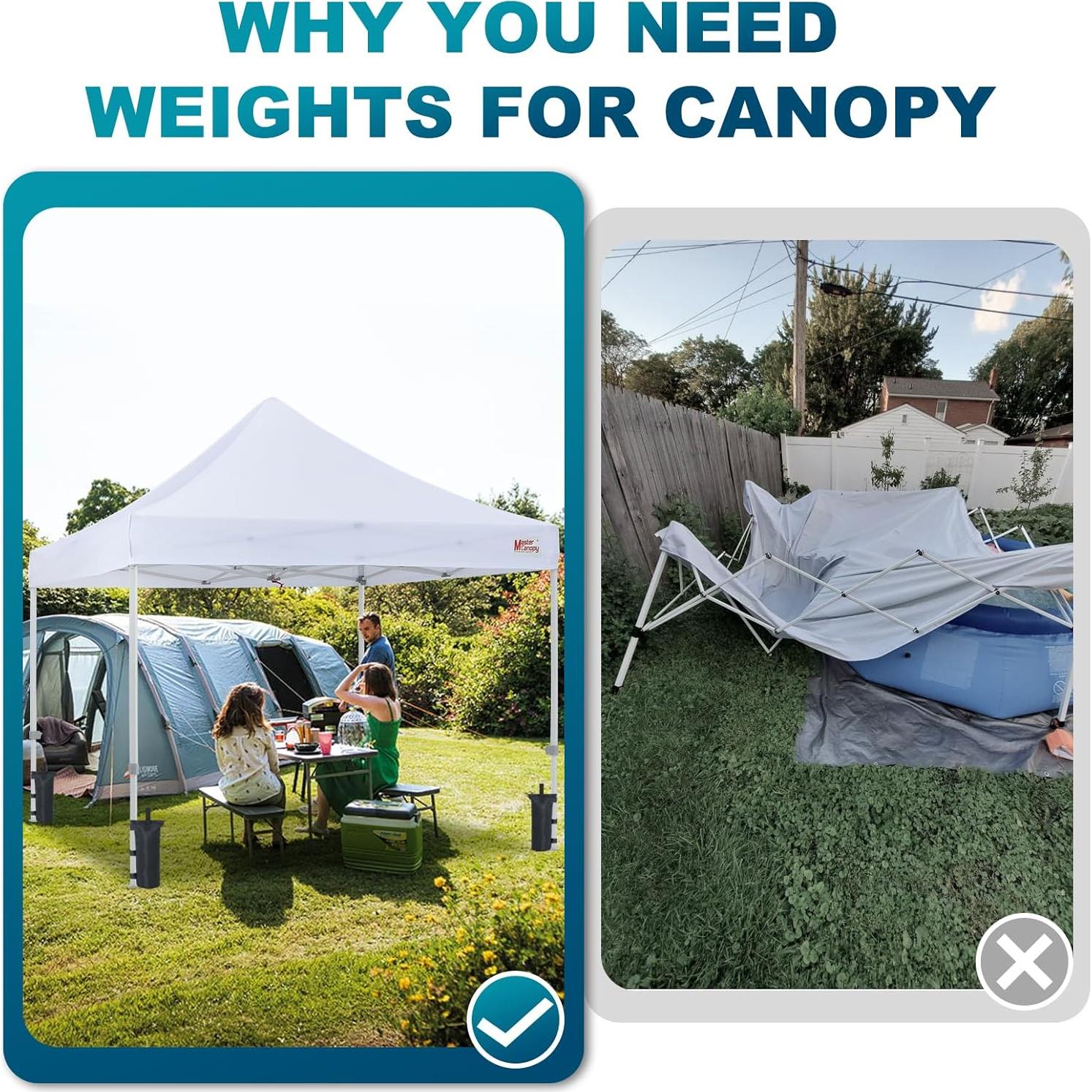 Bolsa de Peso para Carpa MASTERCANOPY 45.36kg Negra