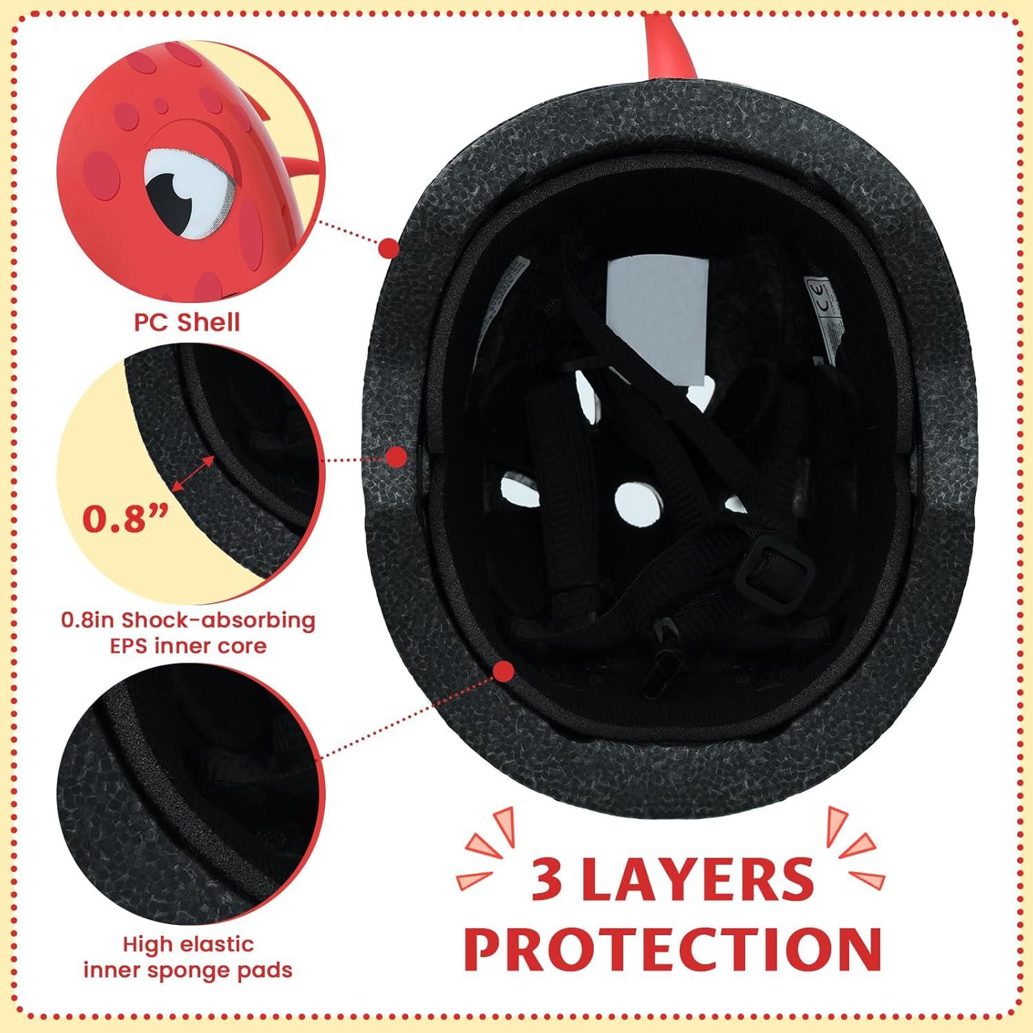 Casco para Niños Hisyll Rojo 50-54 cm Multi-Deporte