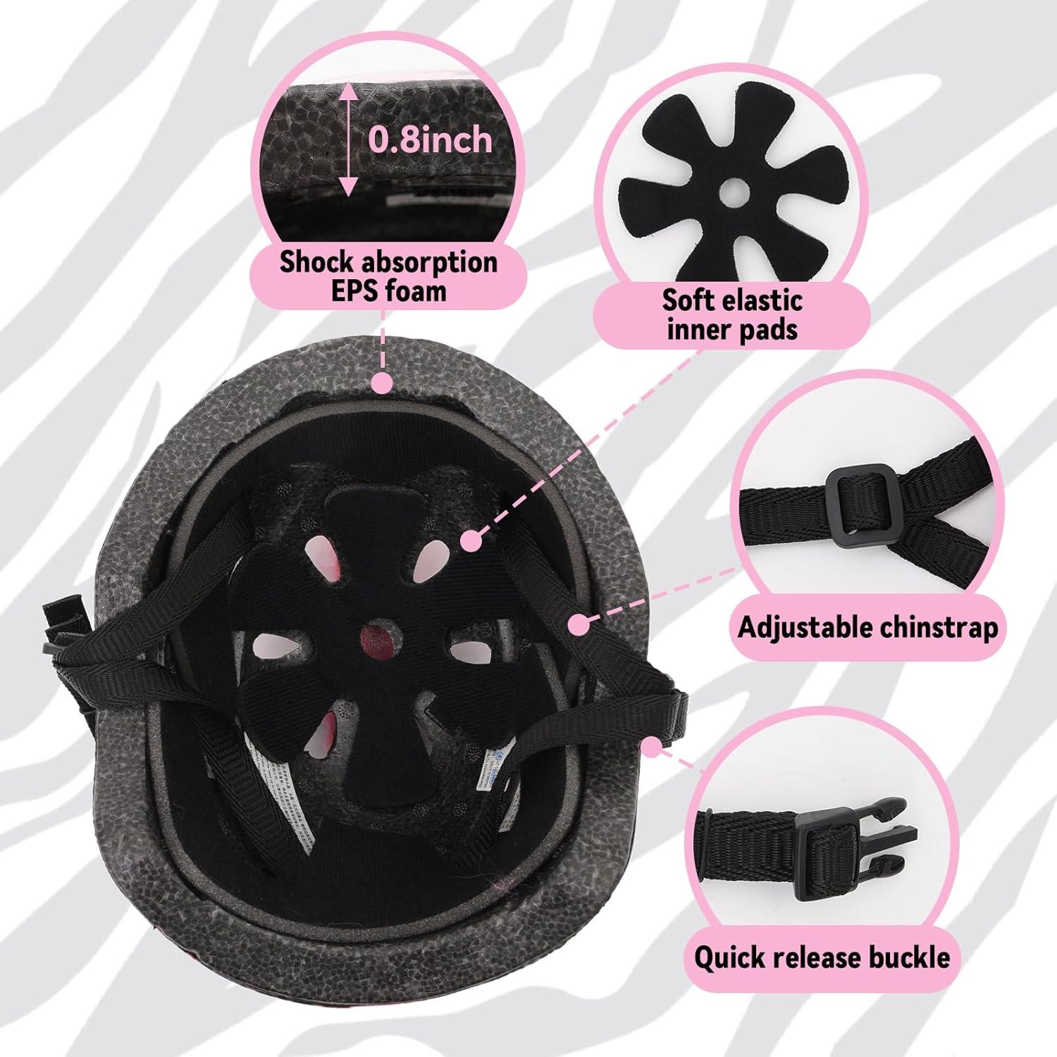 Casco para Niños Hisyll S-216 Rosa Cebra 50-54 cm