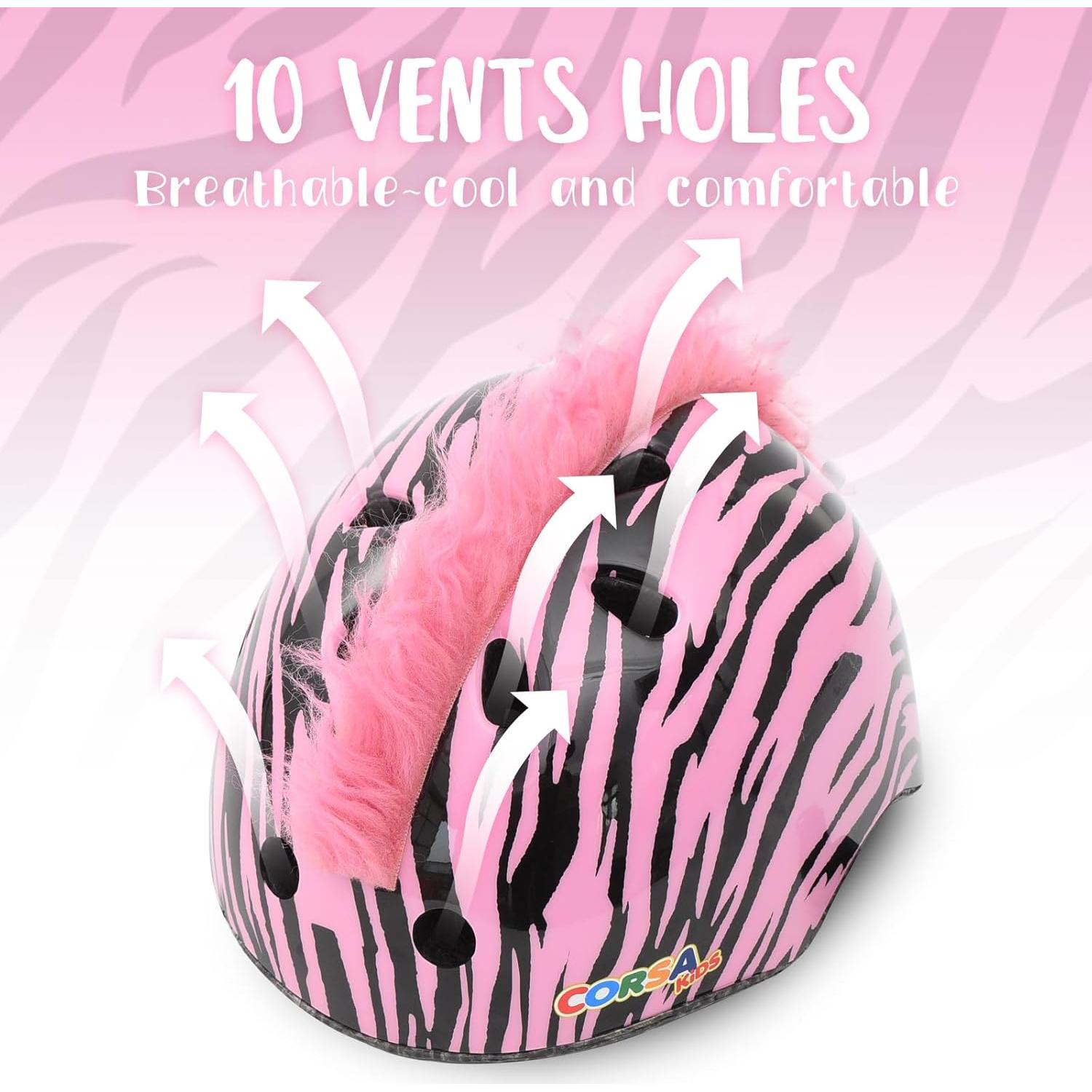 Casco para Niños Hisyll S-216 Rosa Cebra 50-54 cm