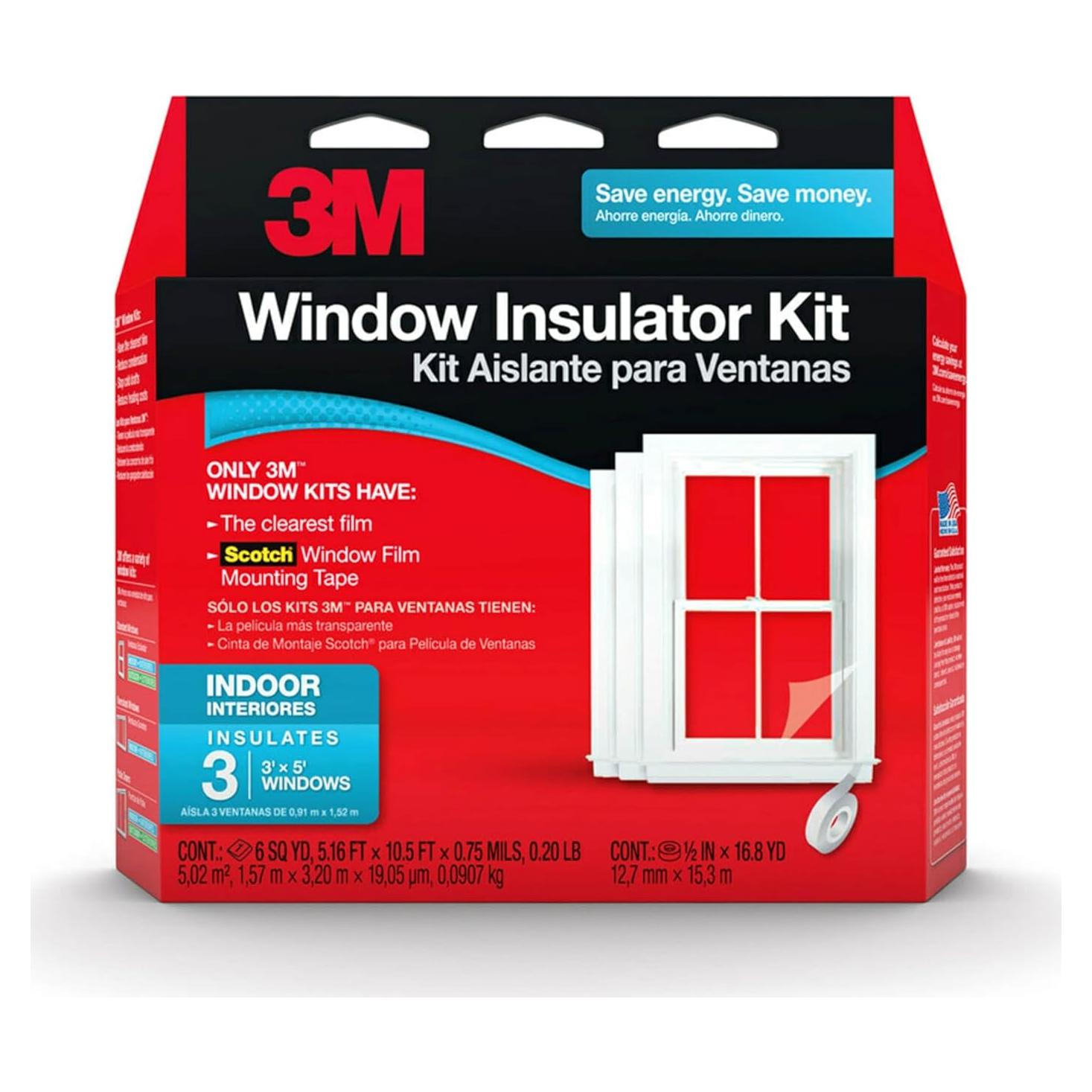 Kit Aislante Ventana Interior 3M para 3 Ventanas 0.91x1.52m
