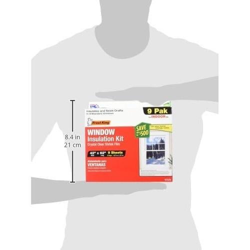 Kit de Ventana Retráctil Interior Frost King V73/9H 9 Hojas 42x62 cm