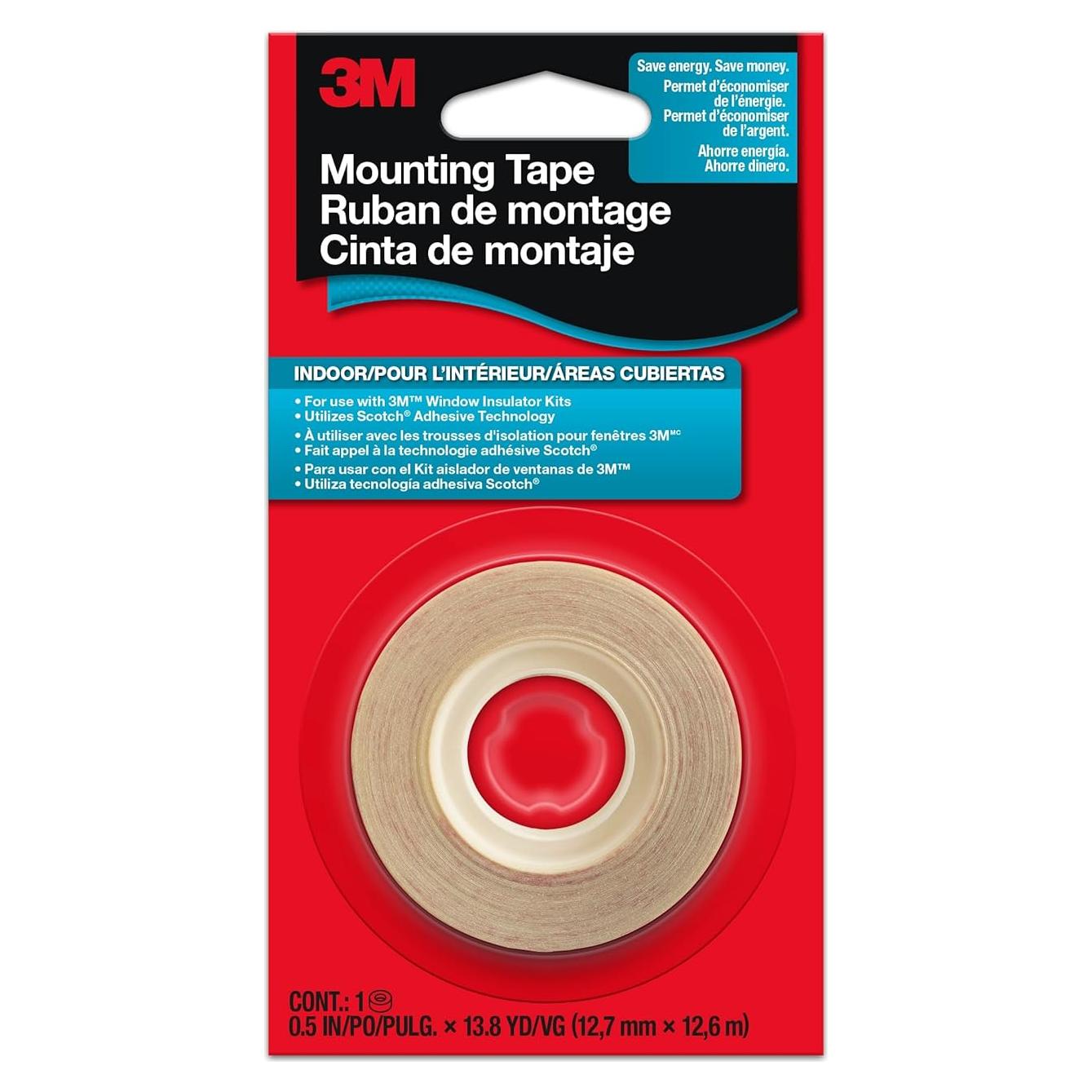 Cinta de Montaje 3M 1.27 cm x 12.6 m para Ventanas