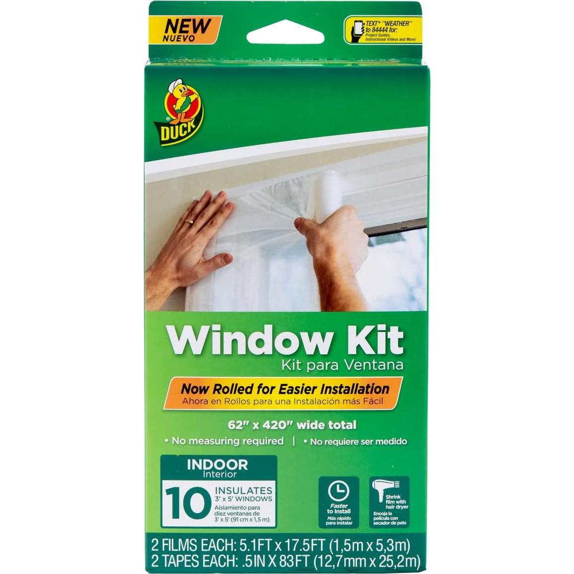 Kit de Aislamiento de Ventanas Duck Brand - 62x420 cm - 10 Ventanas