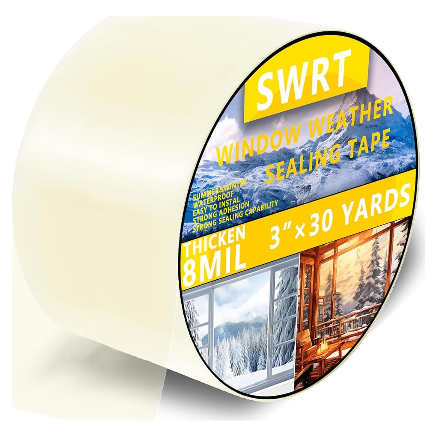 Cinta de Sellado de Ventanas Transparente SWRT 7.62 cm x 27.43 m 8 Mil