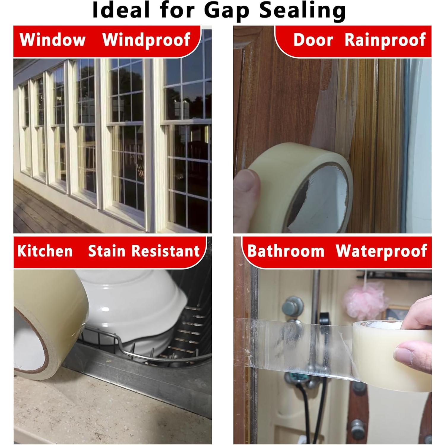 Cinta de Sellado de Ventanas Transparente SWRT 7.62 cm x 27.43 m 8 Mil