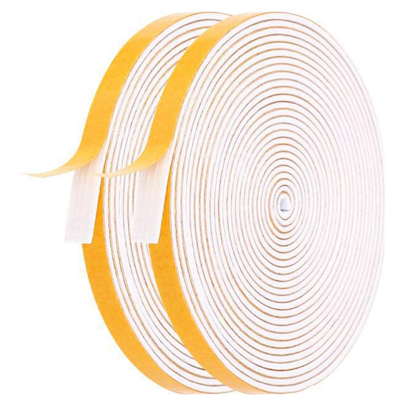 Cinta de Espuma Aislante Futuwi 2 Rollos 26 Pies 1/4" Ancho