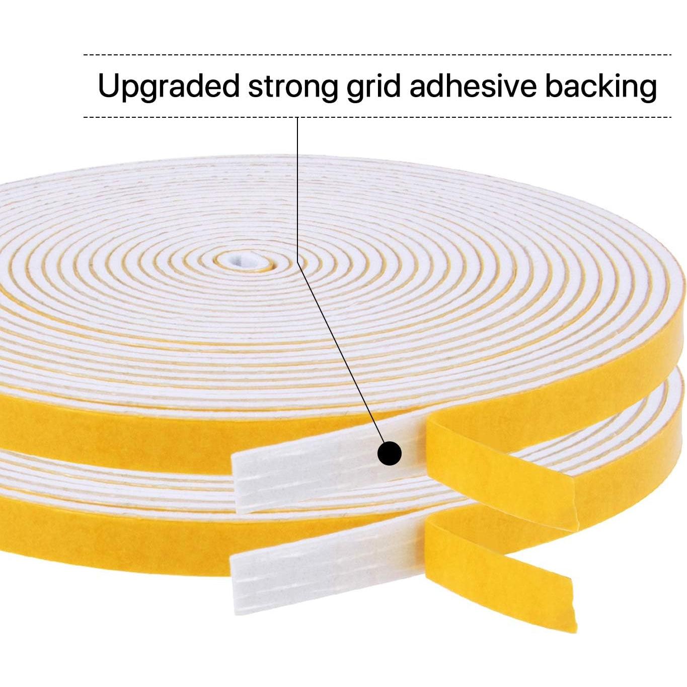 Cinta de Espuma Aislante Futuwi 2 Rollos 26 Pies 1/4" Ancho