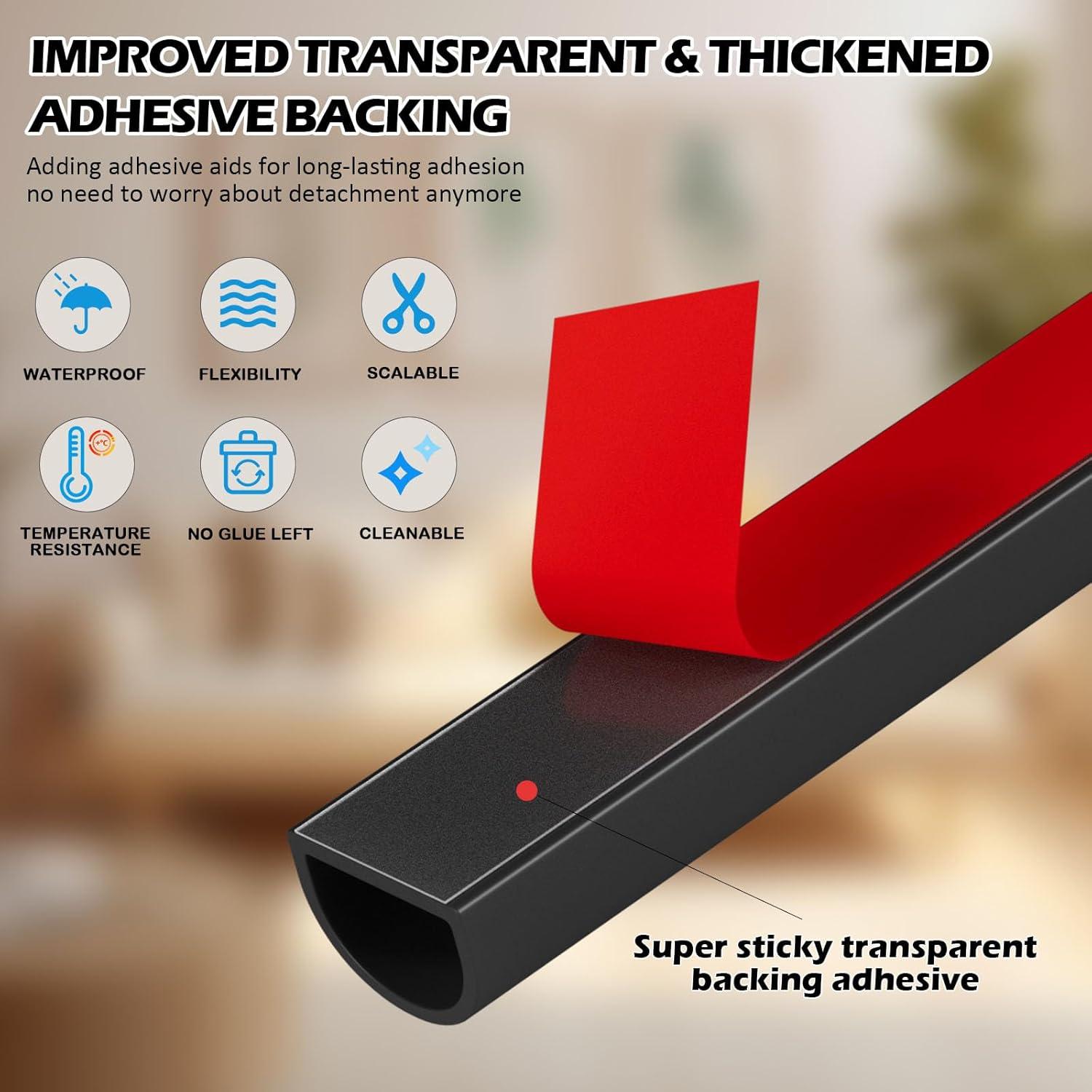 Burlete de Silicona Bantie 6.1m Negro para Puertas y Ventanas