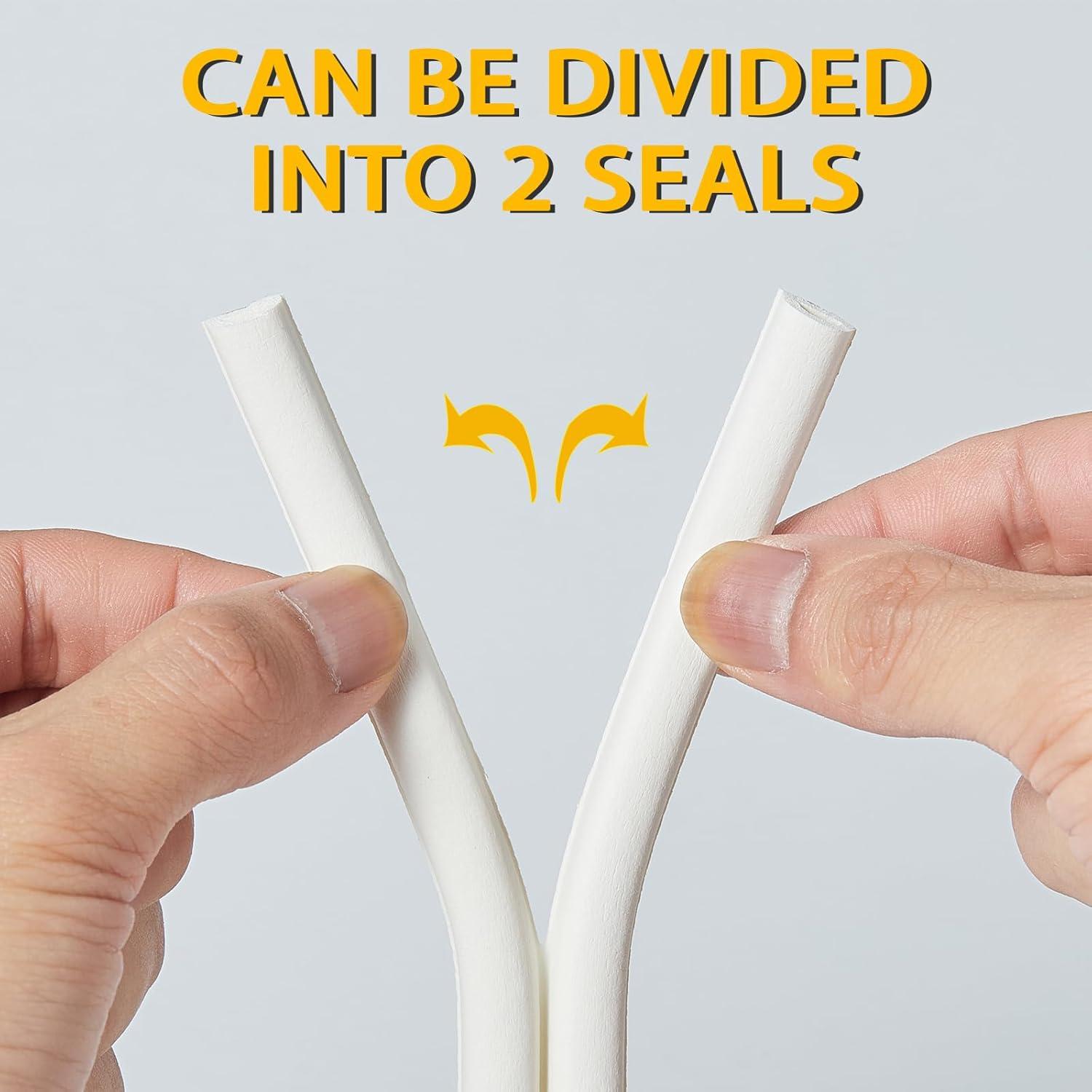 Sello de Burlete QDiShi Blanco 10m EPDM Aislamiento Energético