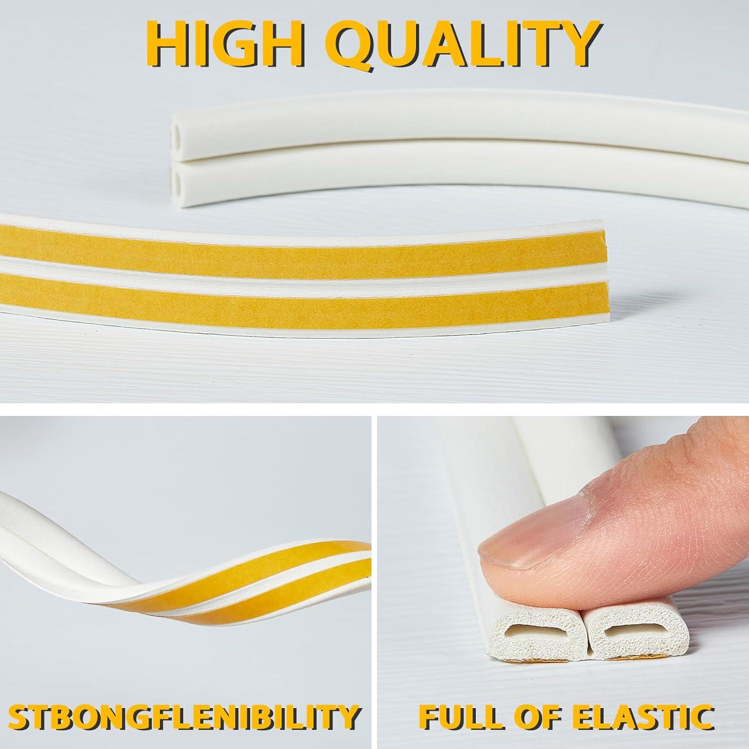 Sello de Burlete QDiShi Blanco 10m EPDM Aislamiento Energético