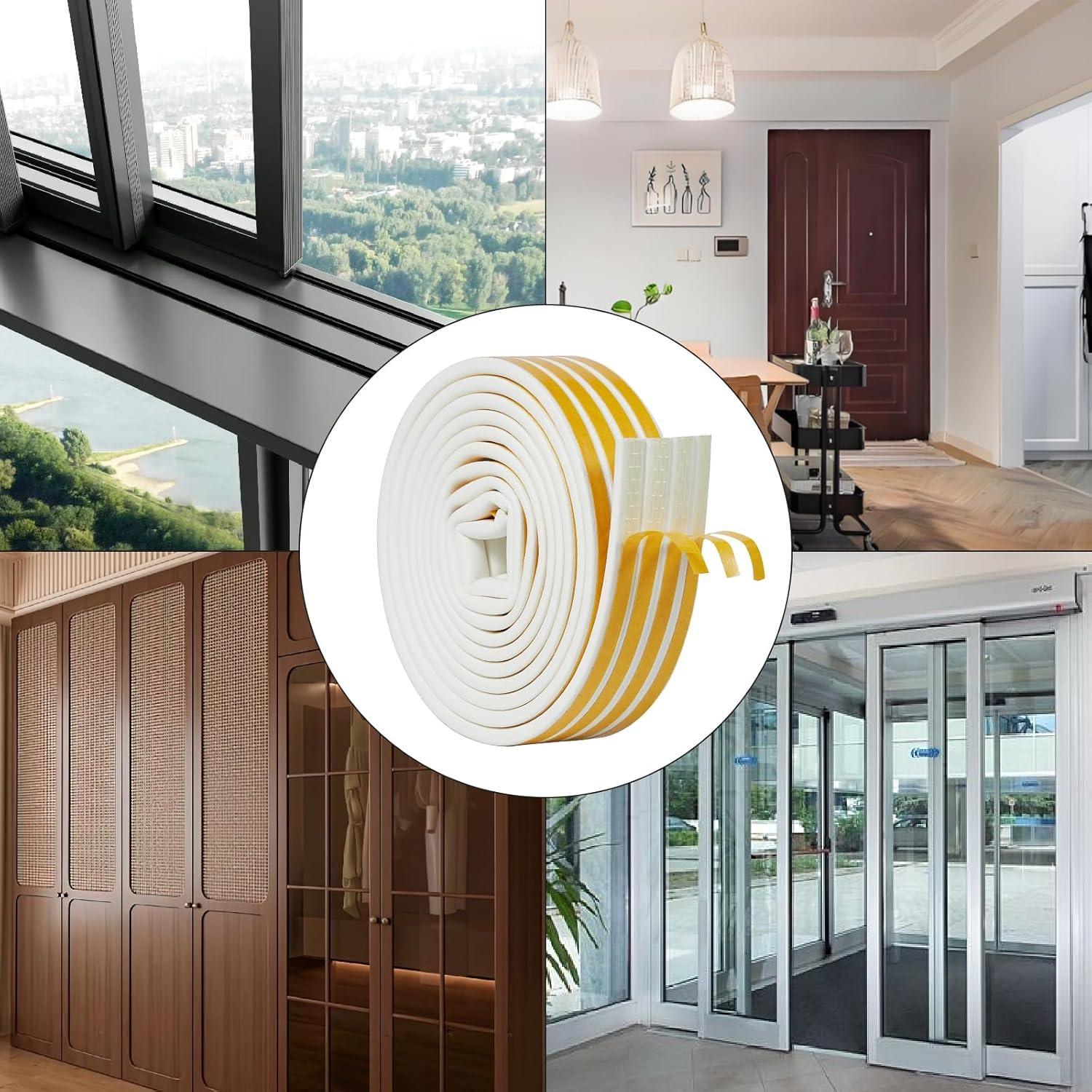 Sello de Burlete QDiShi Blanco 10m EPDM Aislamiento Energético