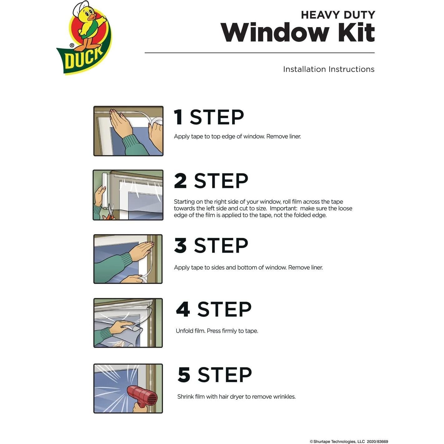 Kit de Aislamiento de Ventanas Duck Brand 150x533 cm Transparente